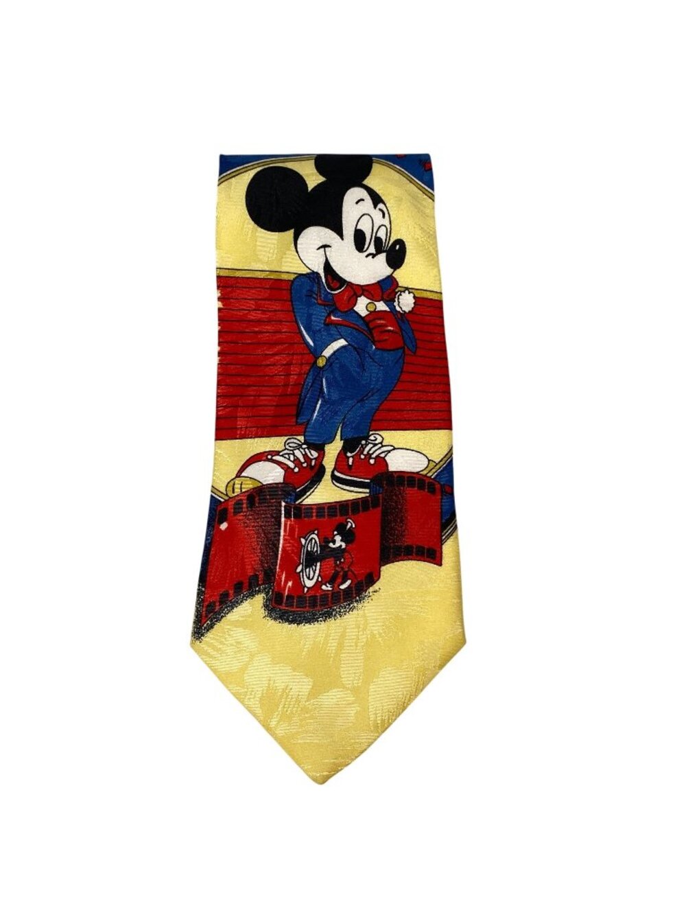 Mickey Unlimited Mickey Mouse Tie Necktie Yellow Red Made in Italy Dad